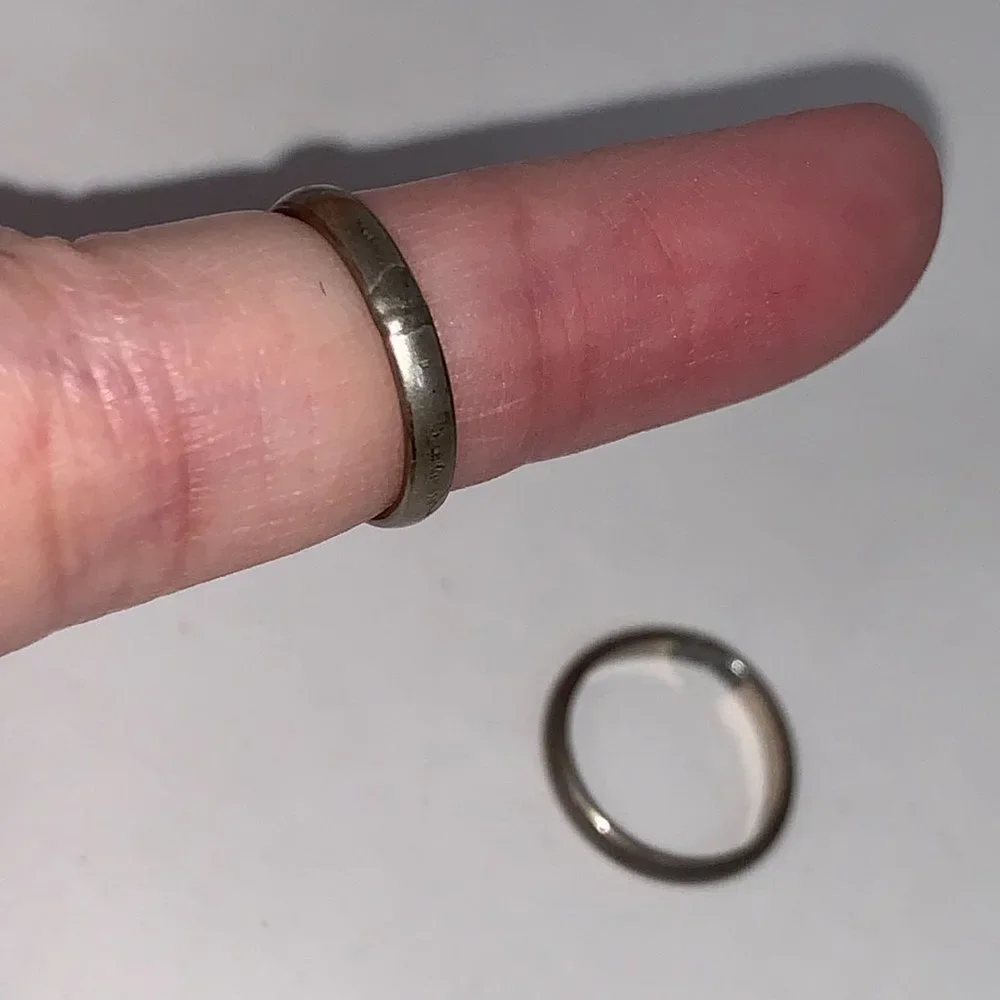 Sterling Silver Thick Plain Band Ring, Size 3